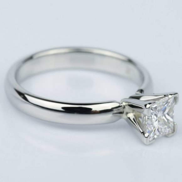 IGI 0.50 Ct Princess Lab Grown Diamond Ring D-VS1 - Picture 3 of 4